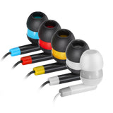 Bulk Earbuds 100 Pack Headphones Ear Buds Multi Colored for School - KEEWONDA