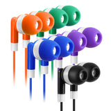 Bulk Earbuds 100 Pack Headphones Mixed 5 Colors for Classroom Kids - KEEWONDA