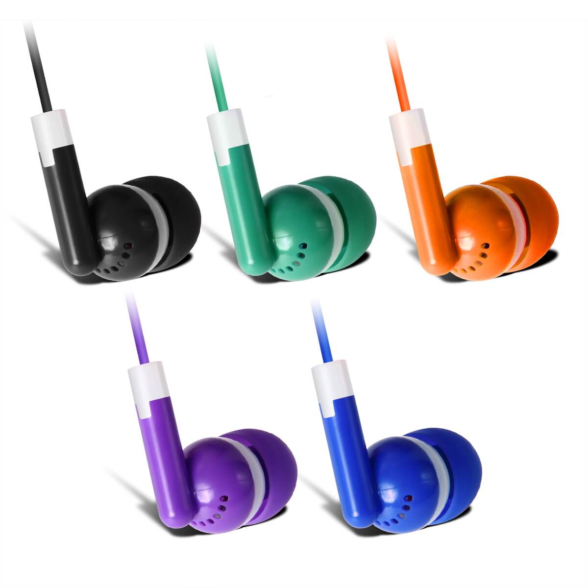 200 Pack Wholesale Earbuds Bulk Classroom Childrens Ear Buds for kids - KEEWONDA