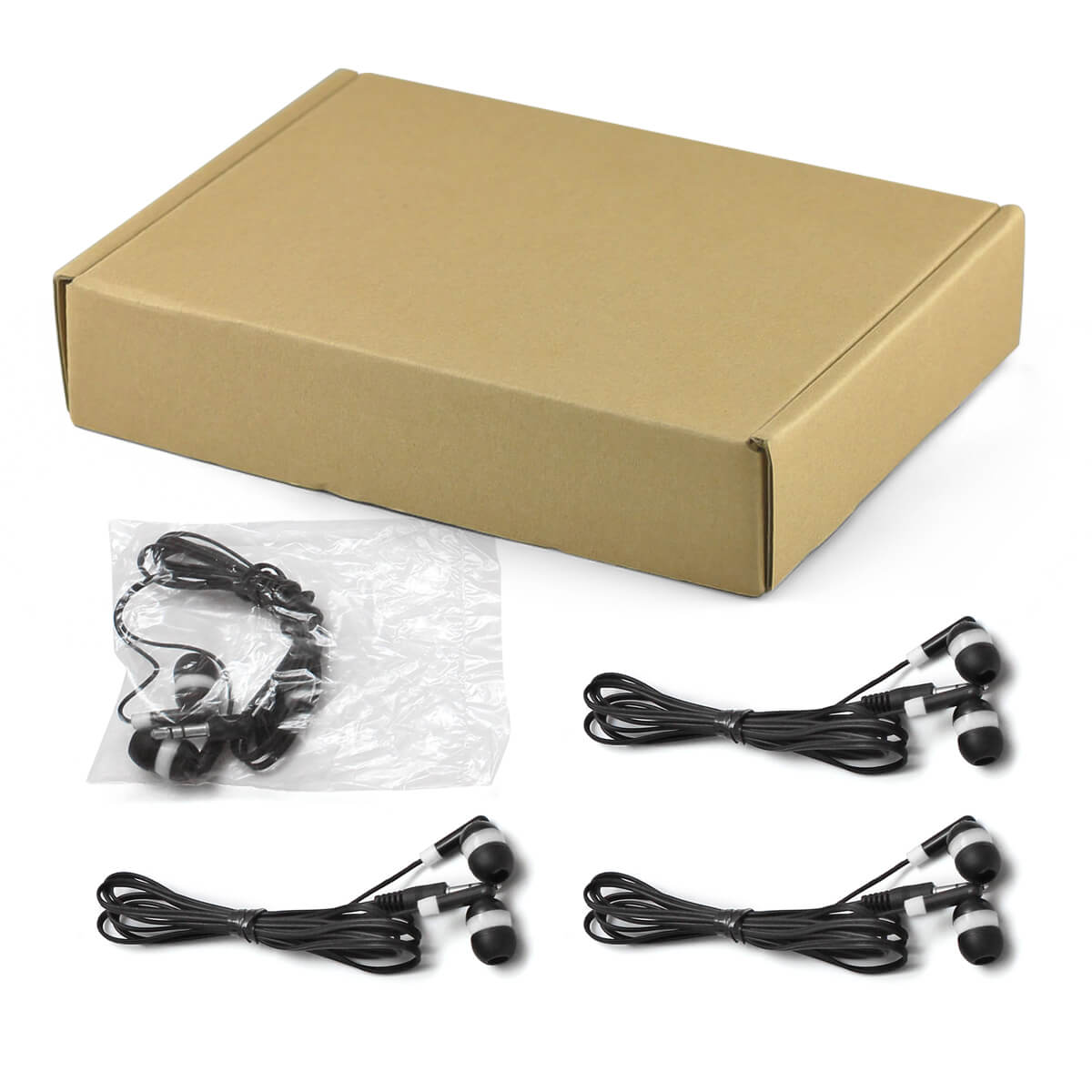 Bulk Earbuds 30 Pack , Keewonda Wholesale In-Ear Headphones for Kids Classroom - KEEWONDA