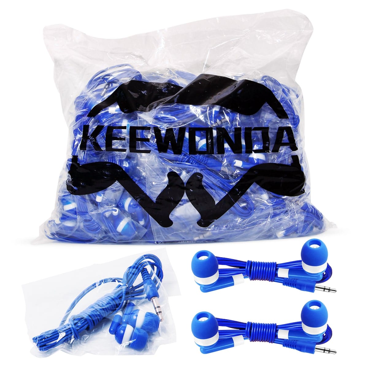 Bulk Earbuds Headphones 100 pack Inexpensive Ear Buds for Kids Classroom Students - KEEWONDA