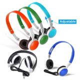 Bulk Headphones Muti Color for Kids' School Classroom 10 Pack