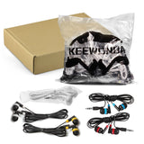 Keewonda 50 Pack Multi Colored Ear Buds Bulk Headphones Earbuds - KEEWONDA